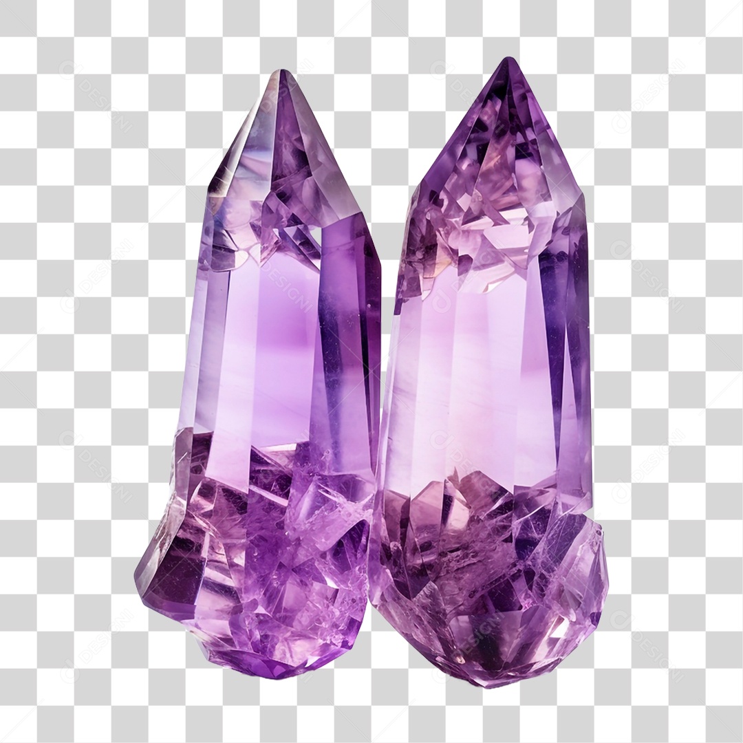 Cristal Roxo PNG Transparente