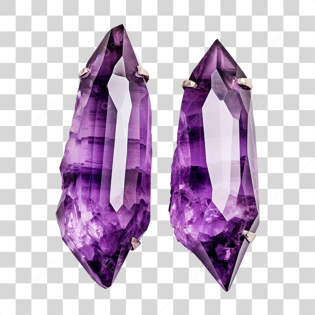 Cristal Roxo PNG Transparente