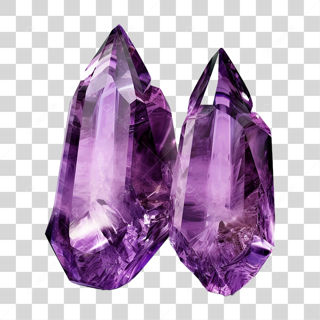 Cristal Roxo PNG Transparente