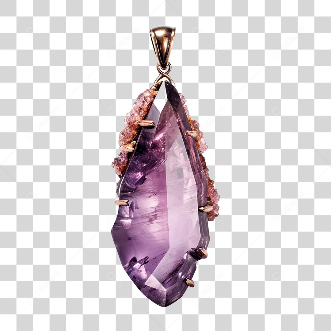 Pingente de Ametista PNG Transparente