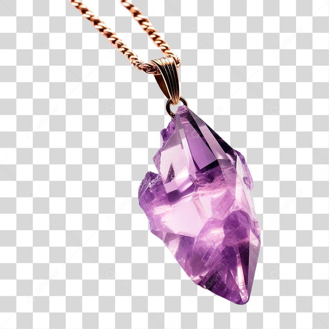 Pingente de Ametista PNG Transparente