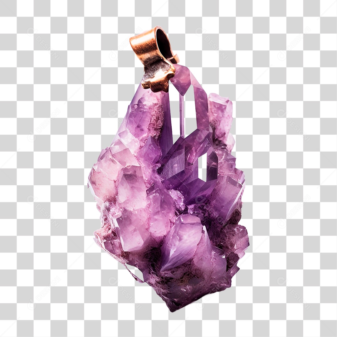 Pingente de Ametista PNG Transparente