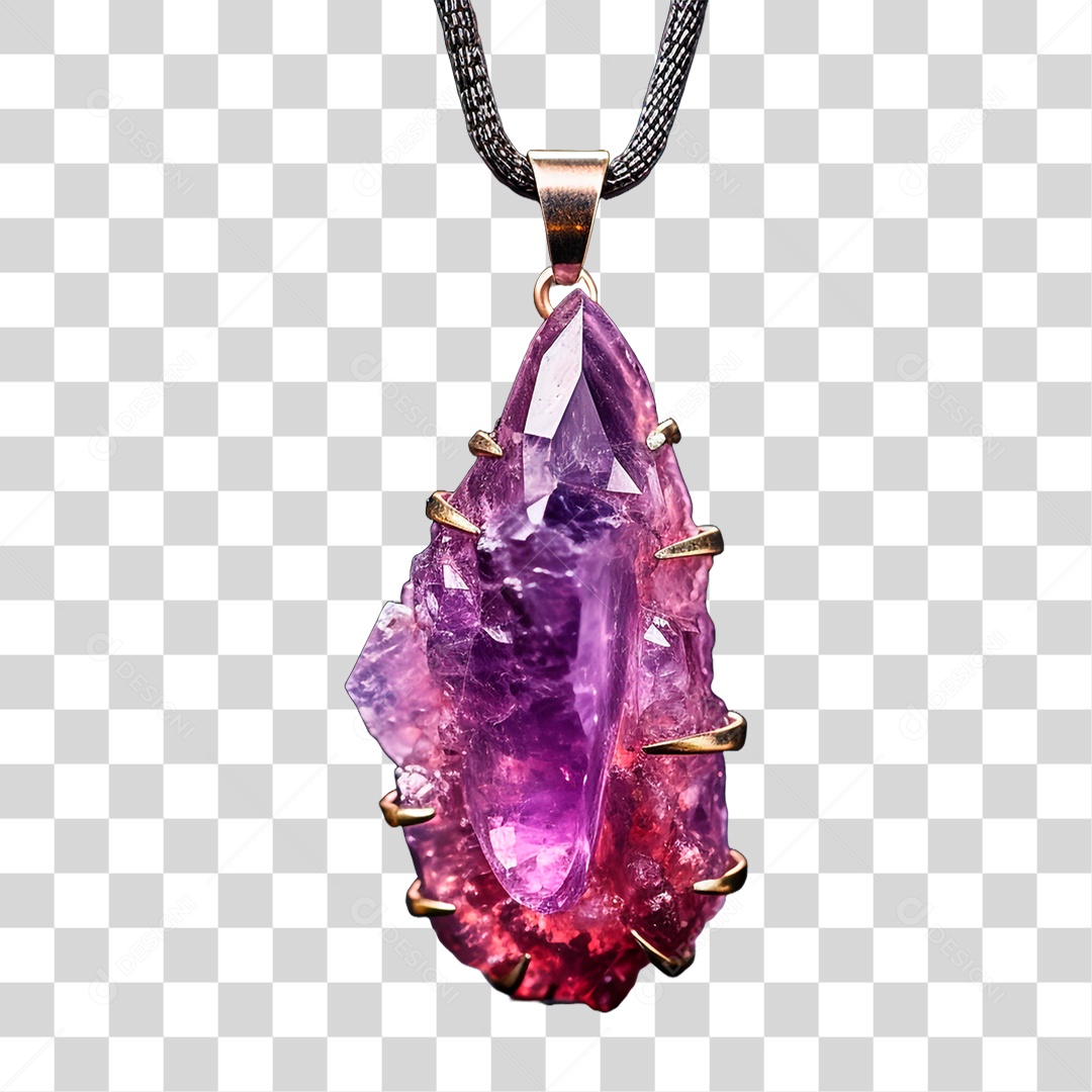 Pingente de Ametista PNG Transparente