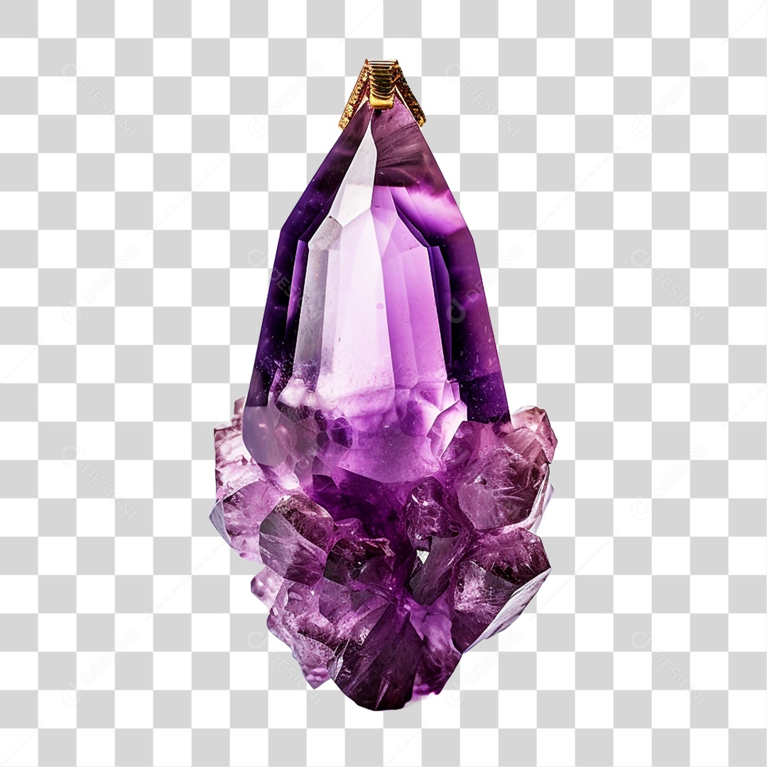 Pingente de Ametista PNG Transparente