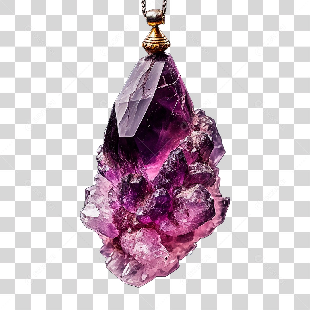 Pingente de Ametista PNG Transparente