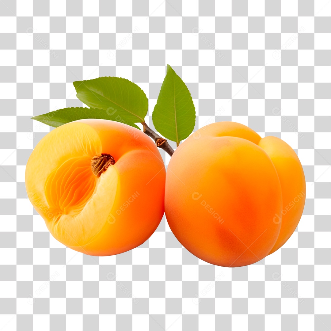 Pêssegos Maduros PNG Transparente