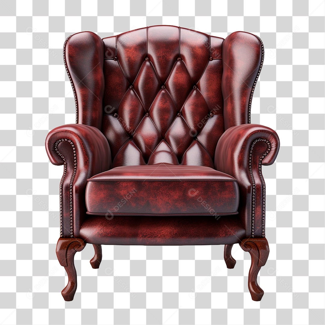 Poltrona de Couro PNG Transparente