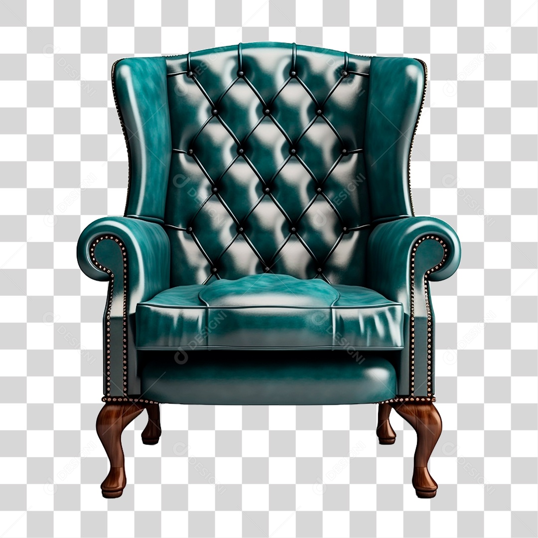 Poltrona de Couro PNG Transparente