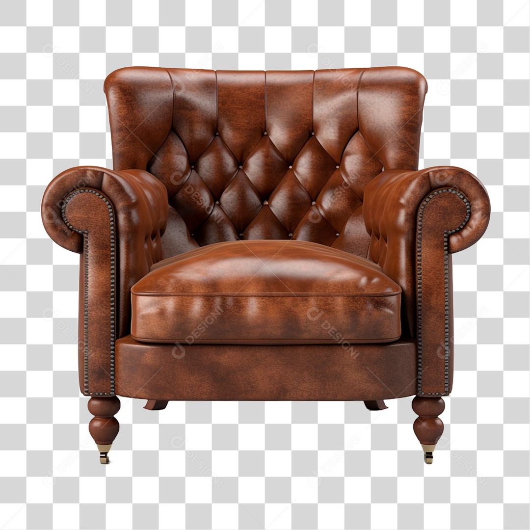 Poltrona de Couro PNG Transparente