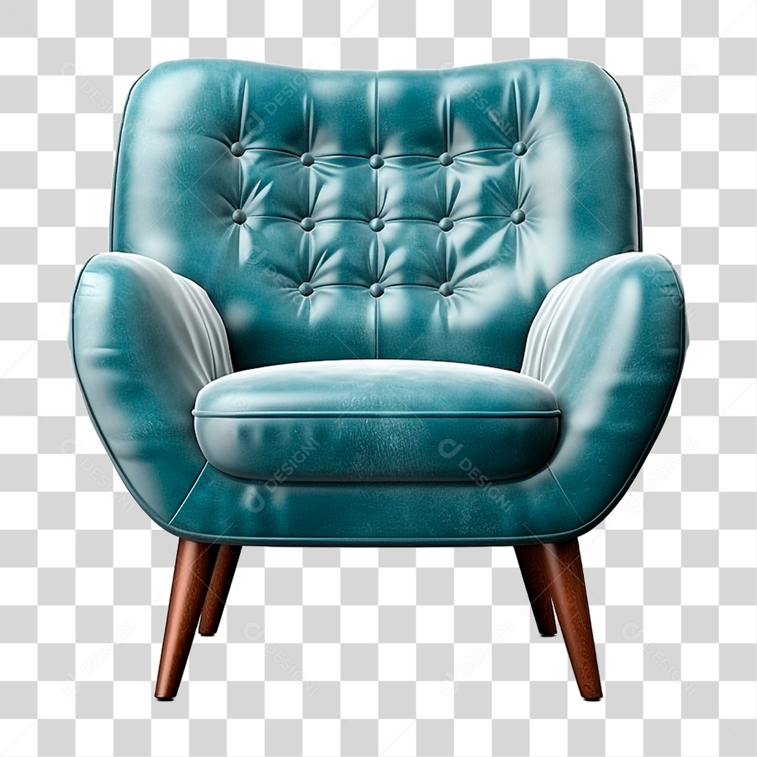 Poltrona de Couro PNG Transparente)