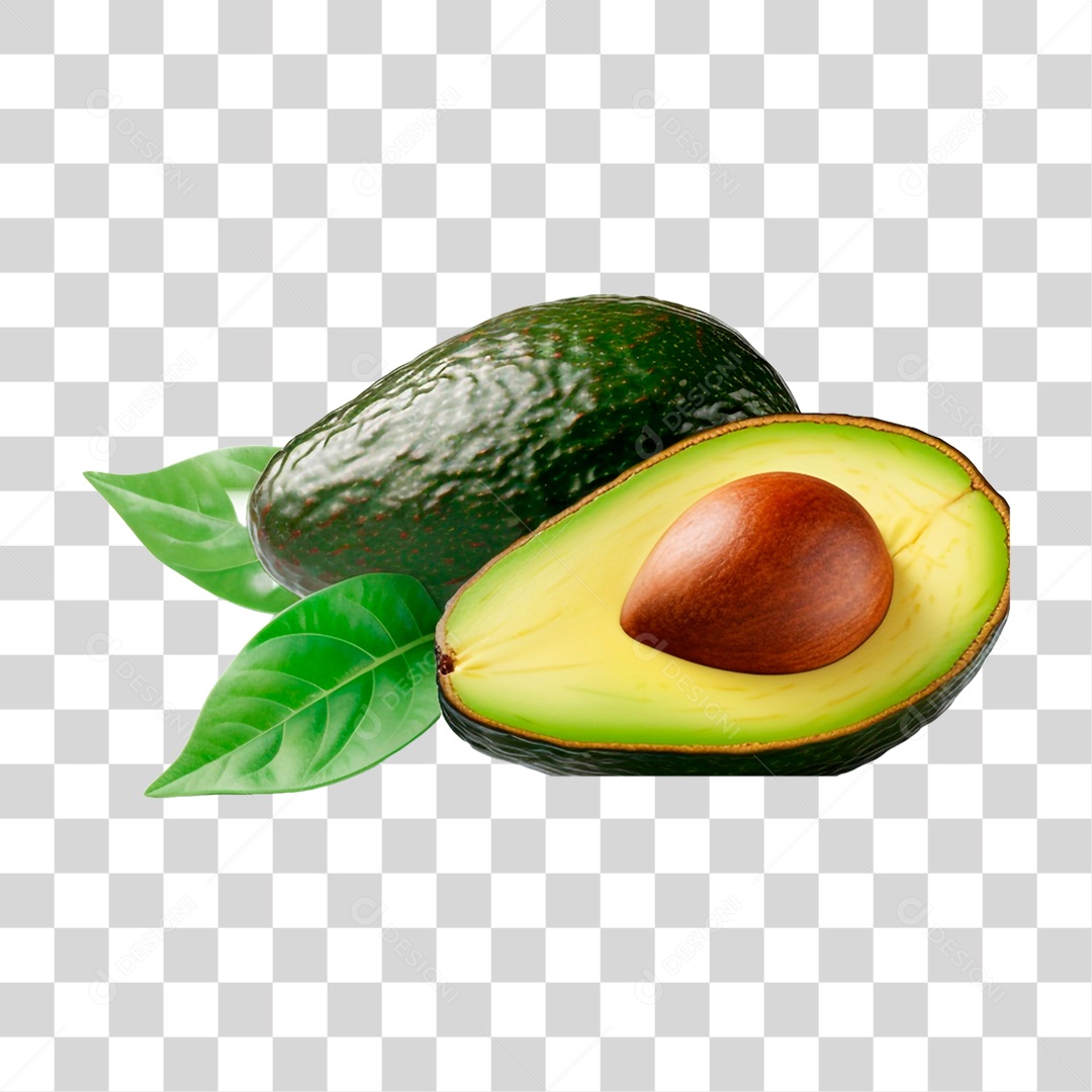 Abacate Verde PNG Transparente