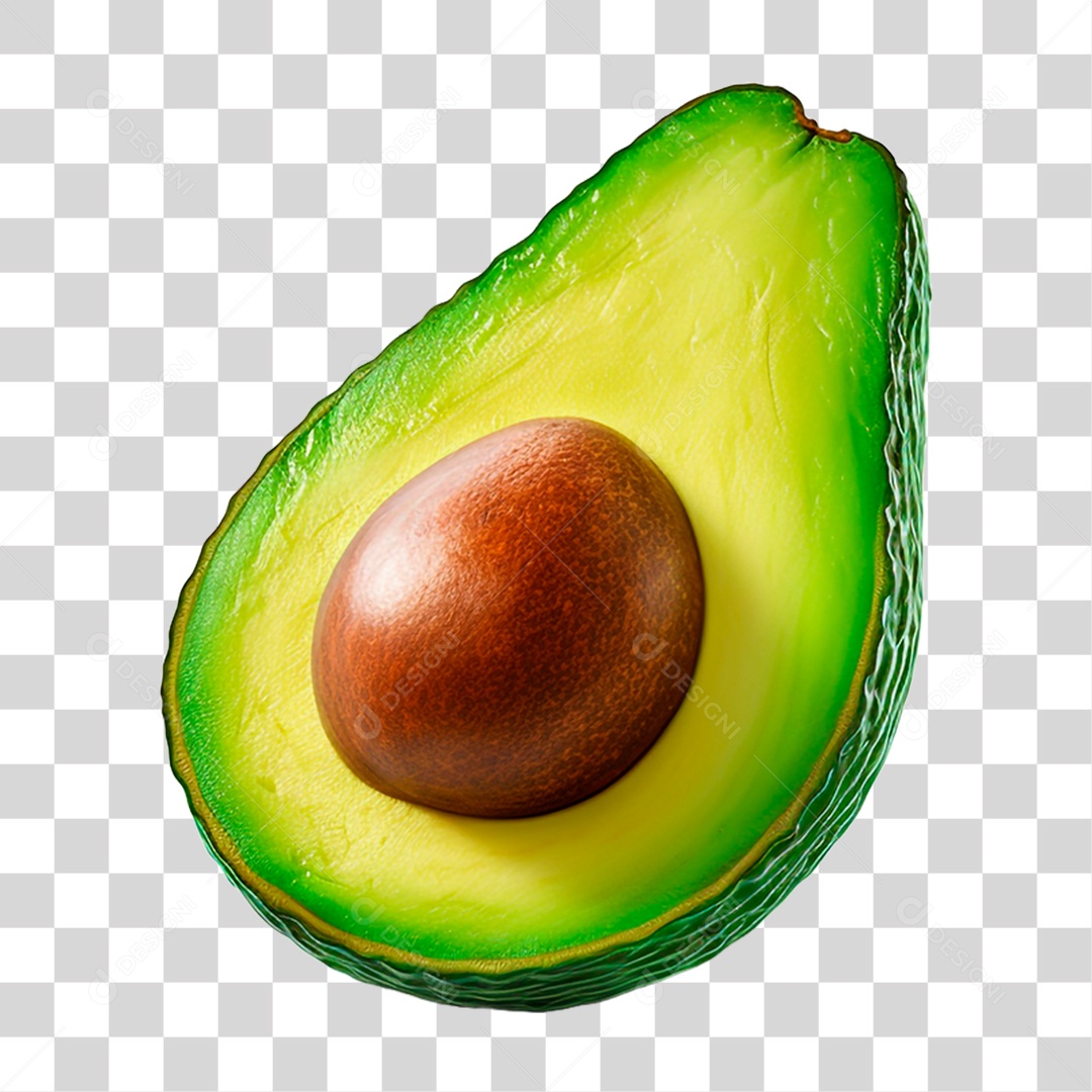 Abacate Partido ao Meio PNG Transparente