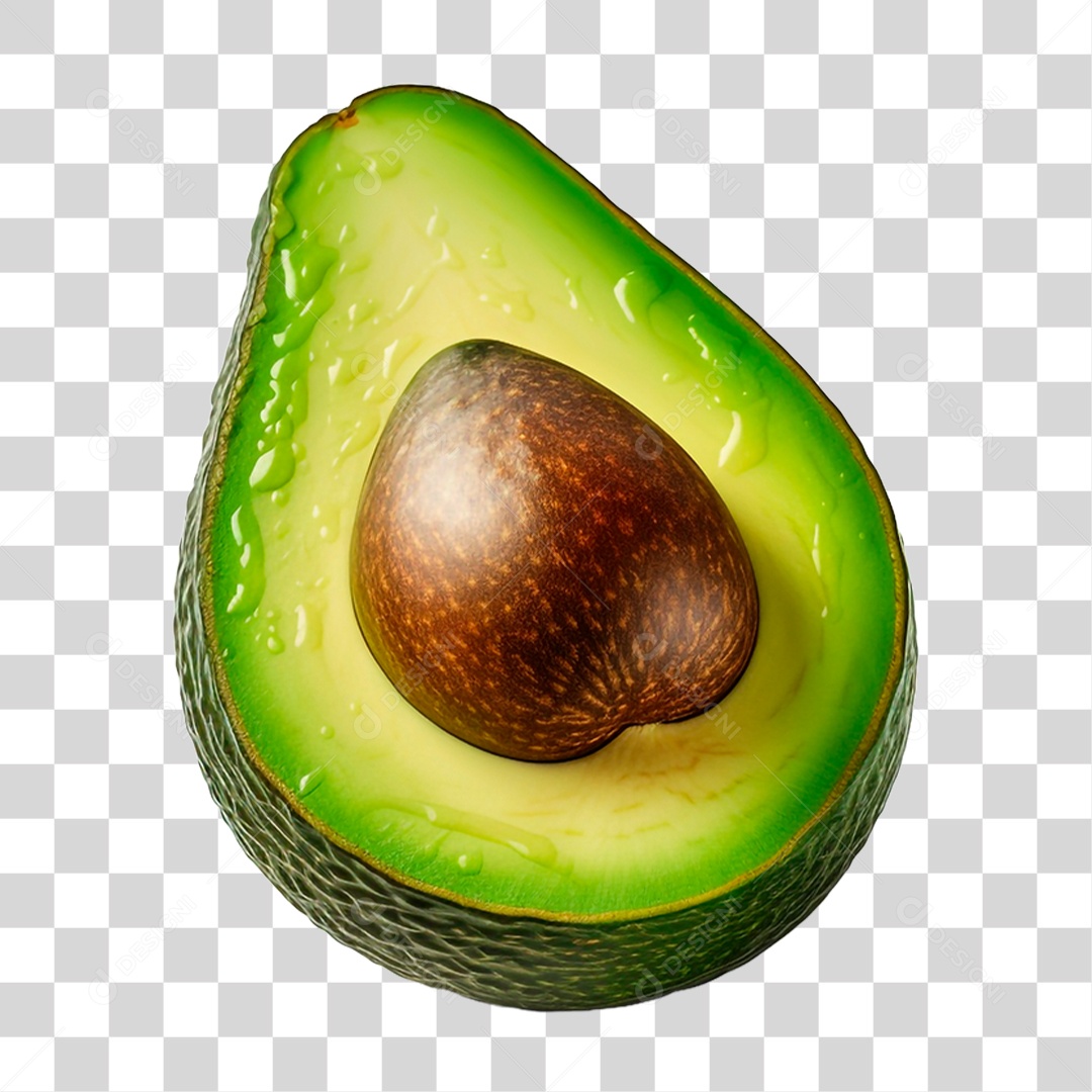 Abacate Partido ao Meio PNG Transparente