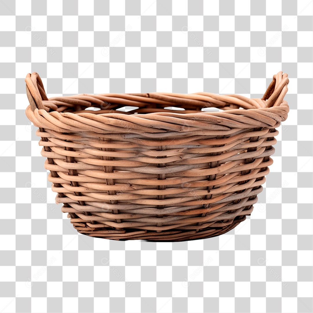 Cesta Artesanal PNG Transparente