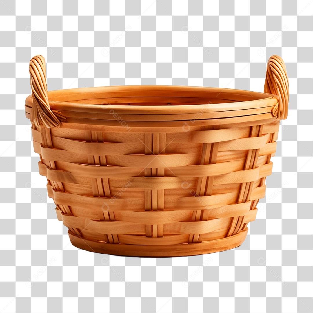 Cesta Artesanal PNG Transparente