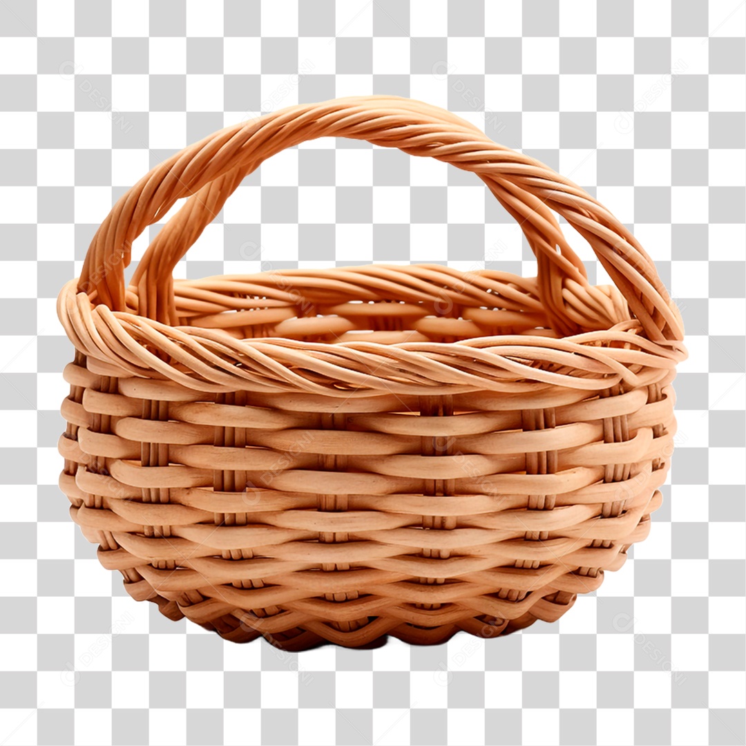 Cesta de Vime PNG Transparente