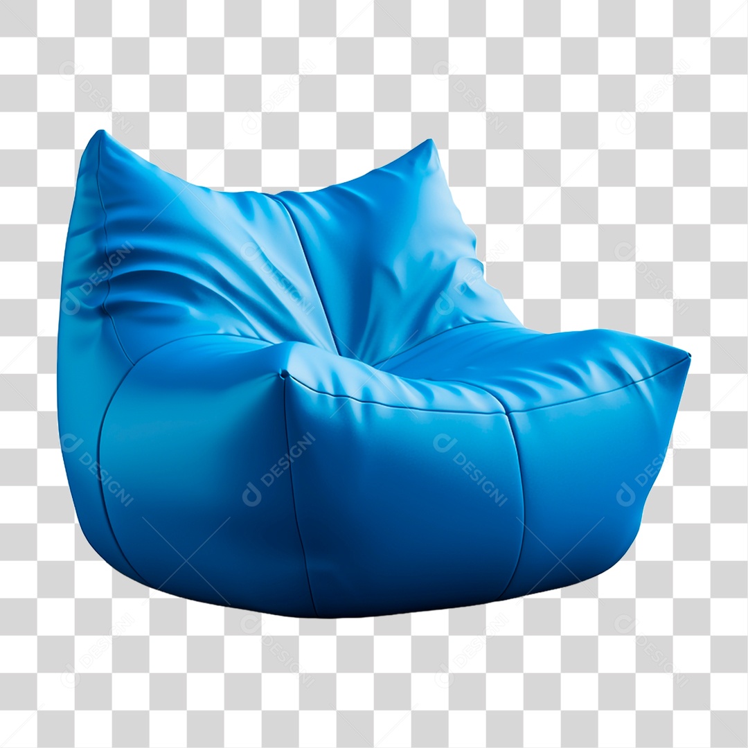 Puff de Couro PNG Transparente