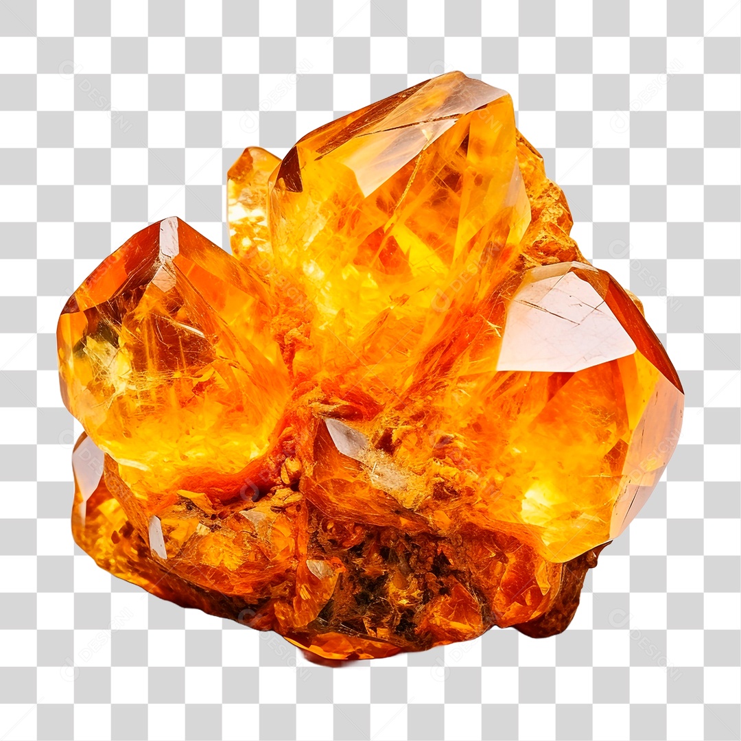 Cristal de Citrino PNG Transparente