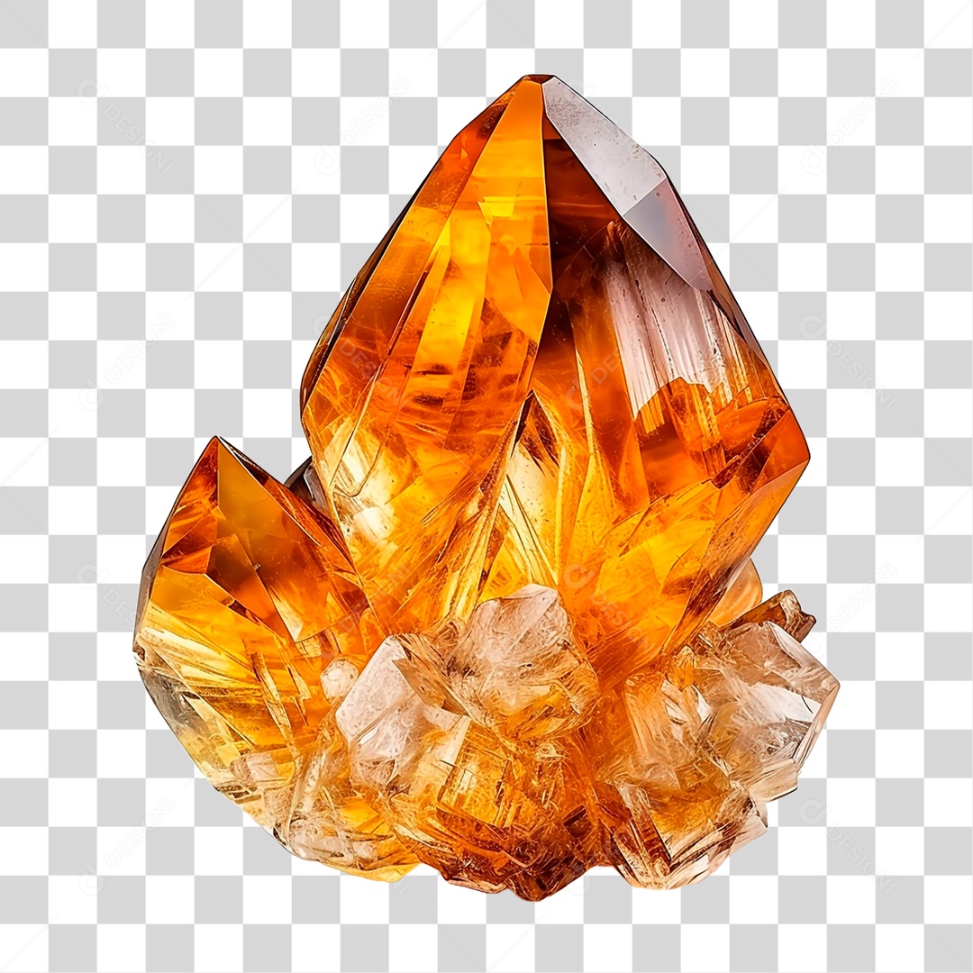 Cristais de Citrino PNG Transparente