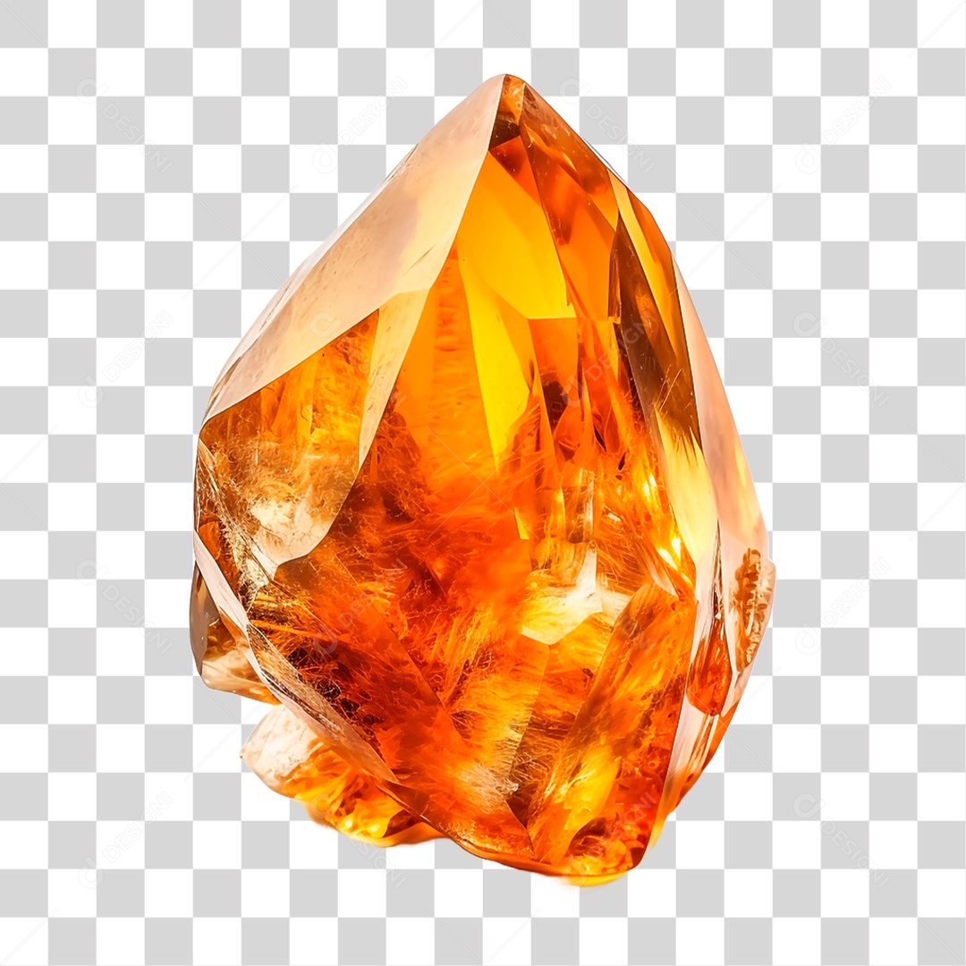 Cristal de Citrino PNG Transparente