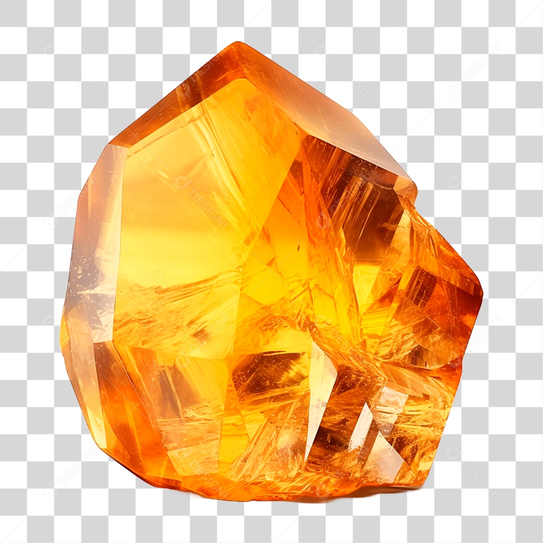 Cristal de Citrino PNG Transparente