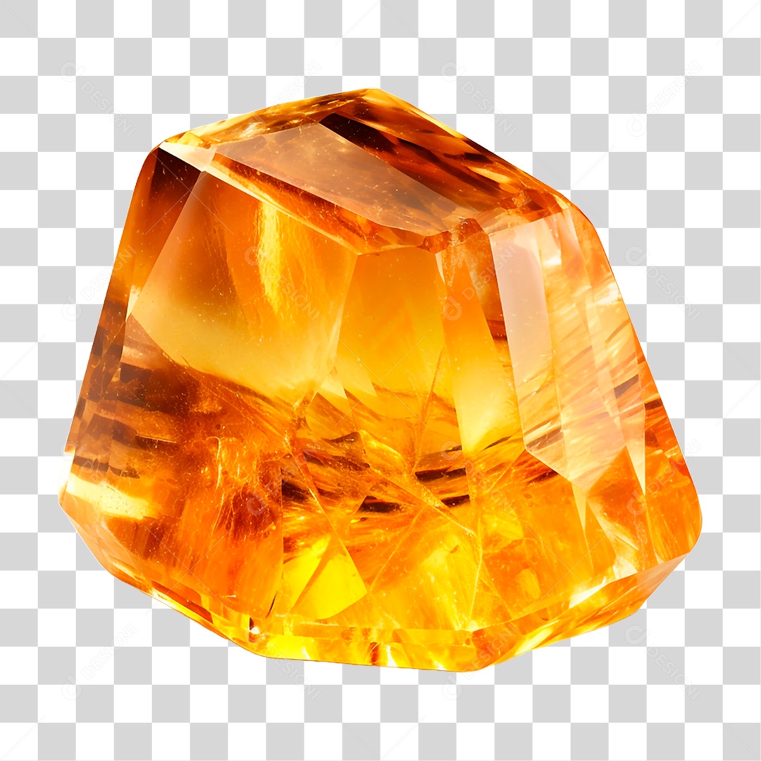 Cristal de Citrino PNG Transparente