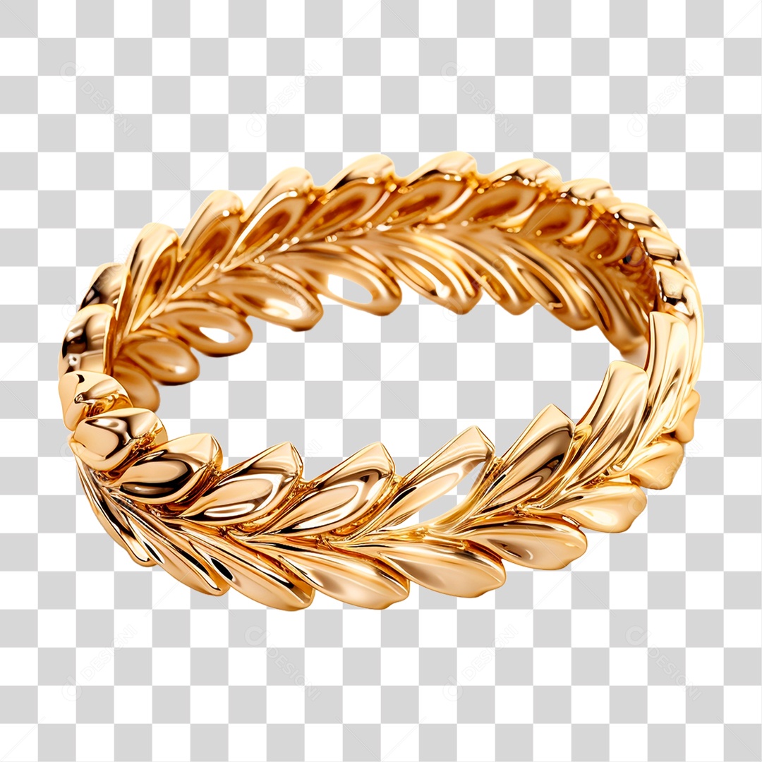 Pulseira Dourada PNG Transparente