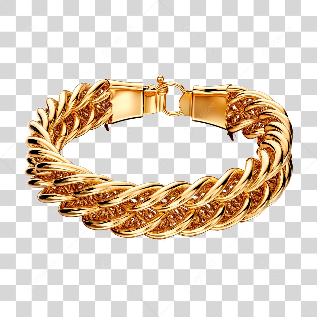 Pulseira Dourada PNG Transparente