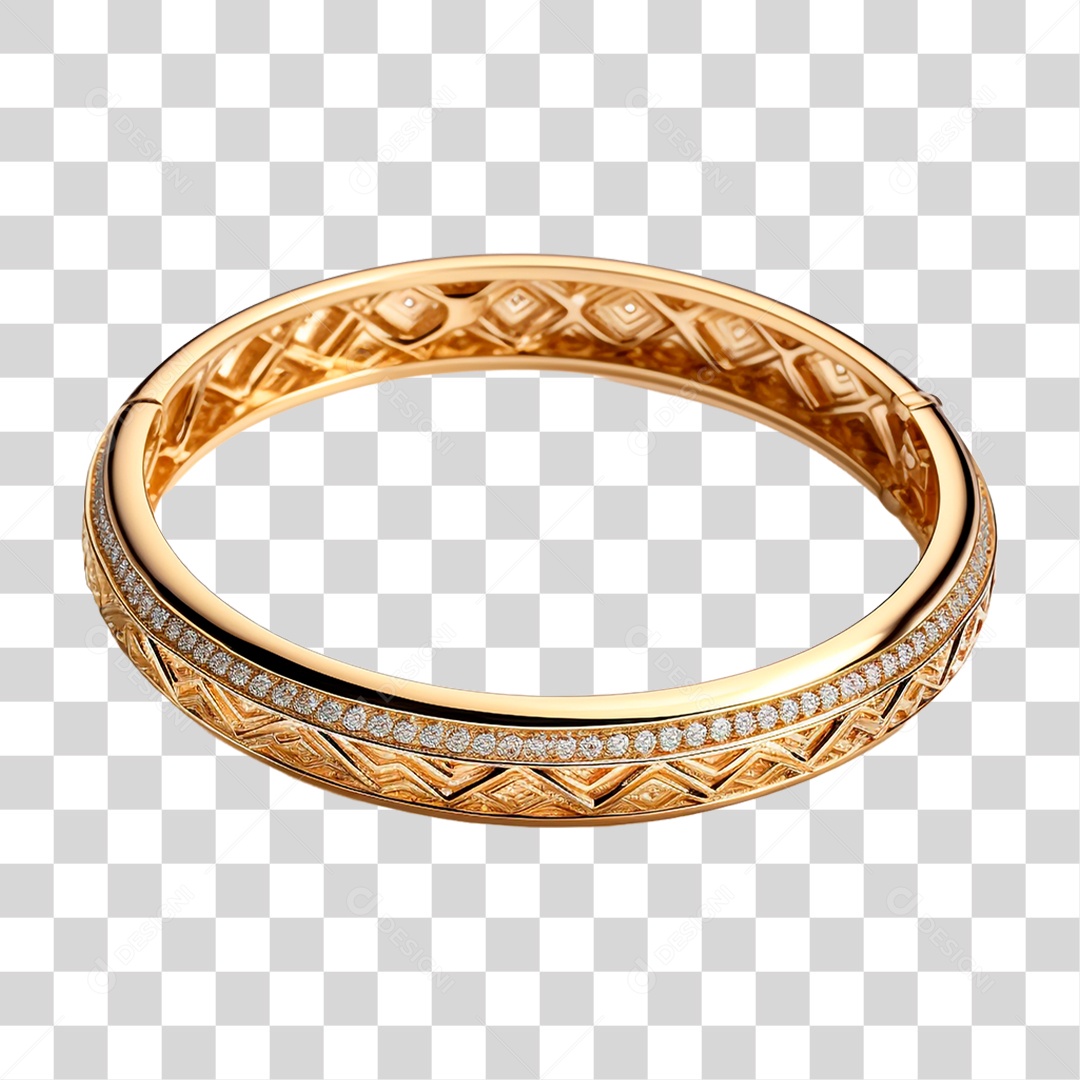 Pulseira Dourada PNG Transparente