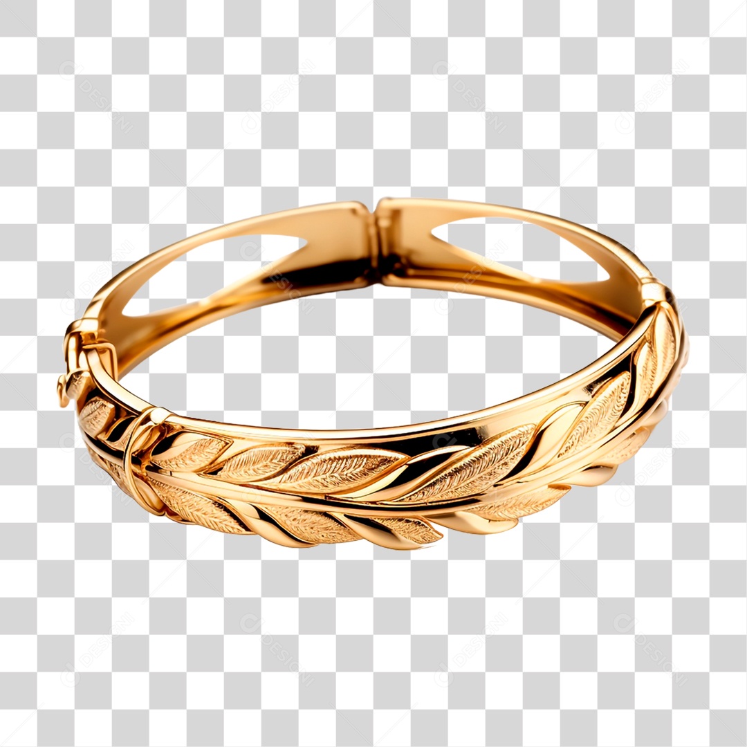 Pulseira Dourada PNG Transparente