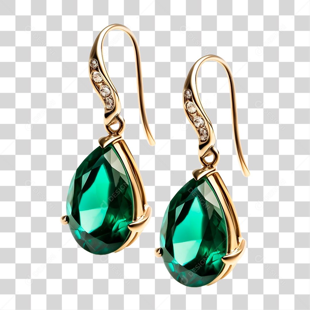 Brinco de Pedra Preciosas PNG Transparente