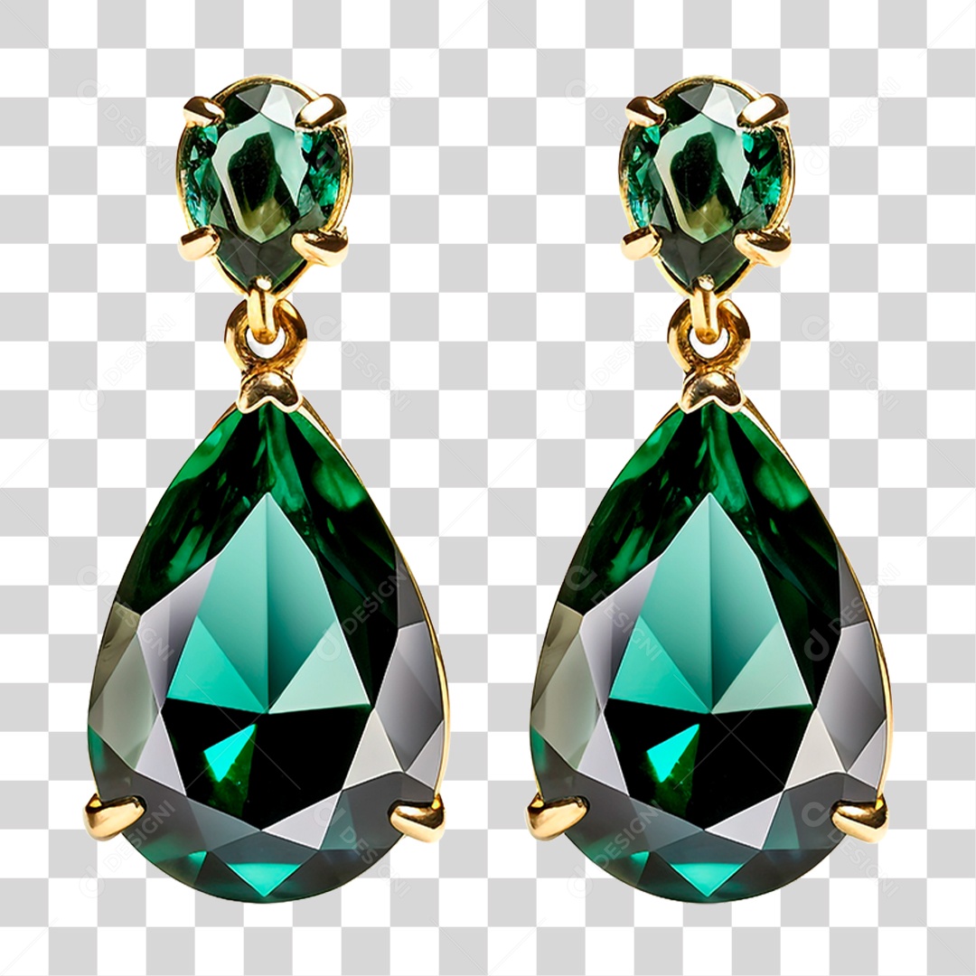 Brinco de Pedra Preciosas PNG Transparente