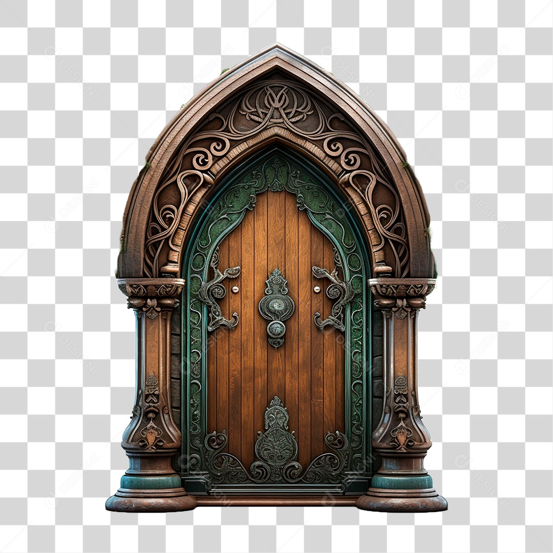 Porta Antiga PNG Transparente