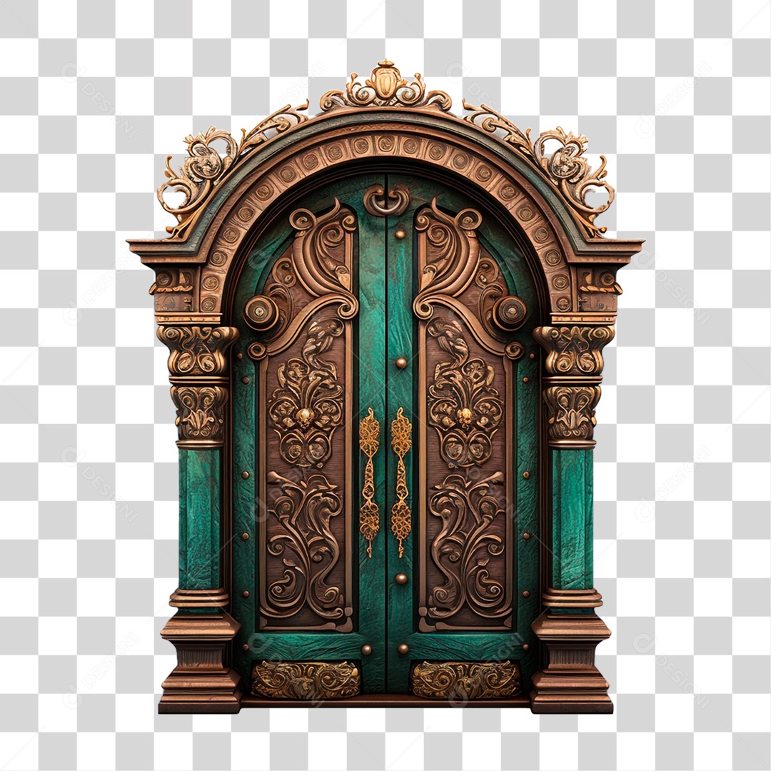 Porta Antiga PNG Transparente