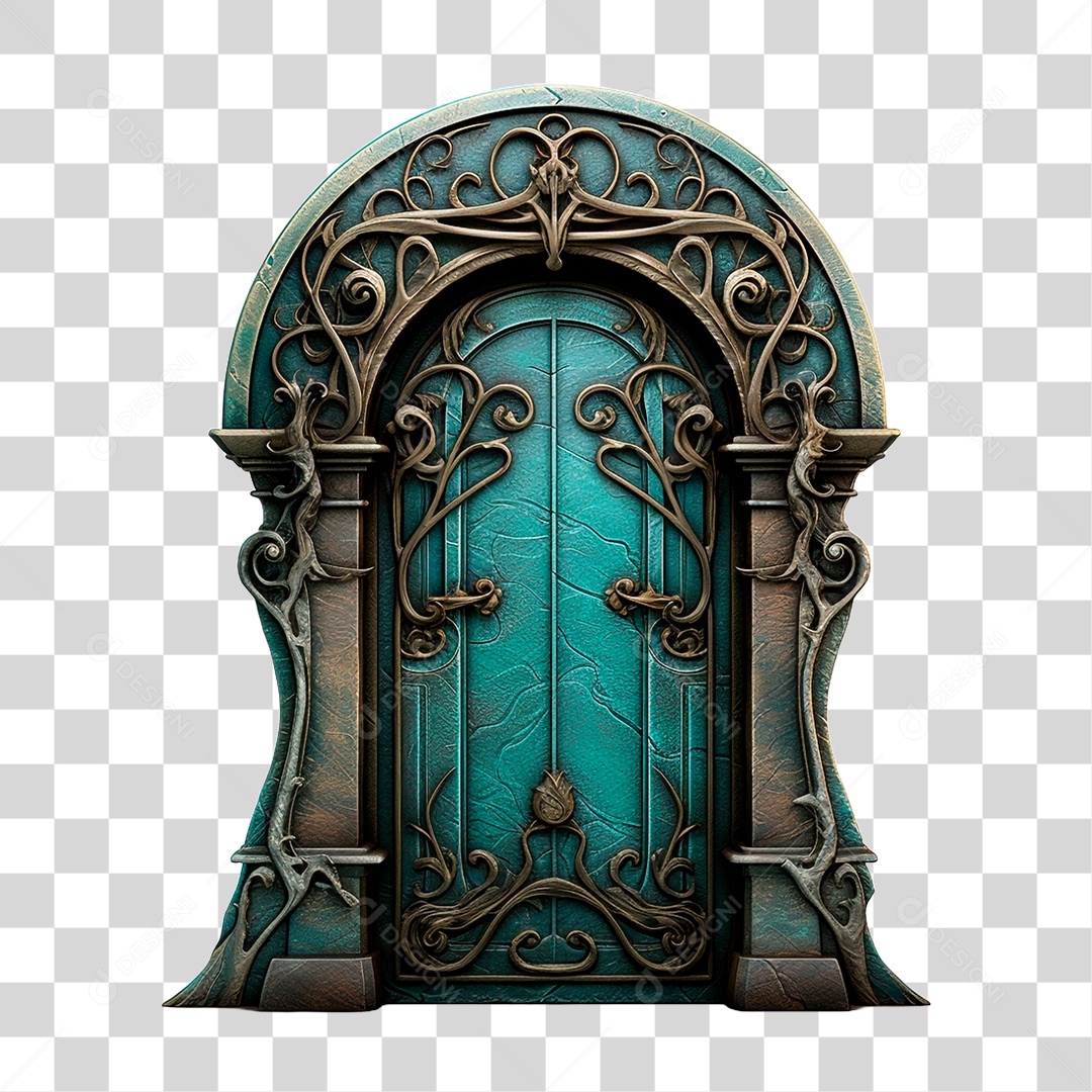 Porta Antiga PNG Transparente