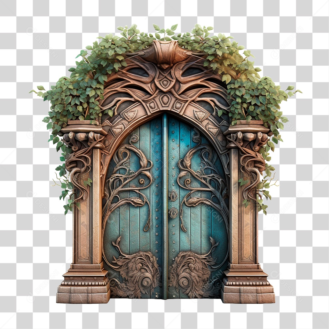 Porta Antiga PNG Transparente