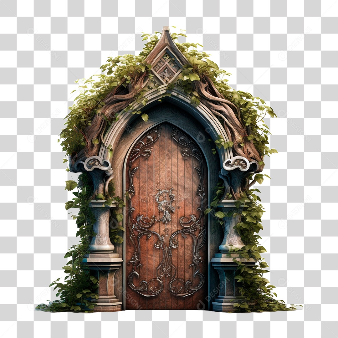 Porta Antiga PNG Transparente