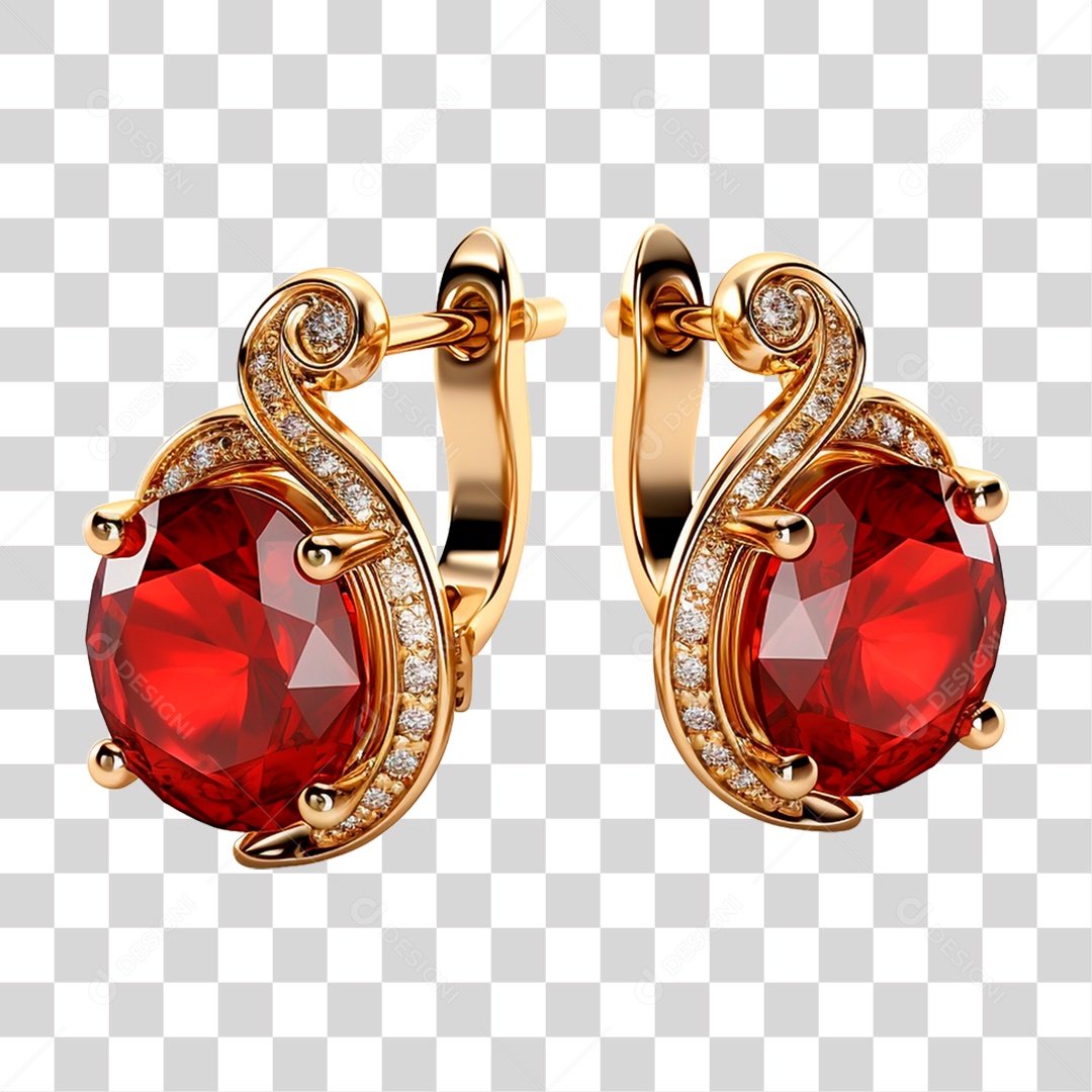 Brinco de Esmeralda PNG Transparente