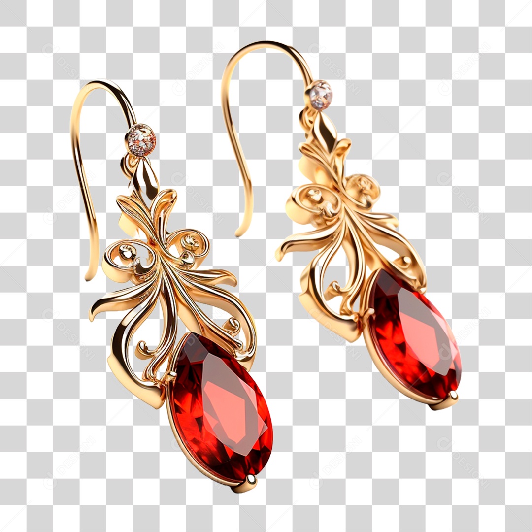 Brinco de Esmeralda PNG Transparente