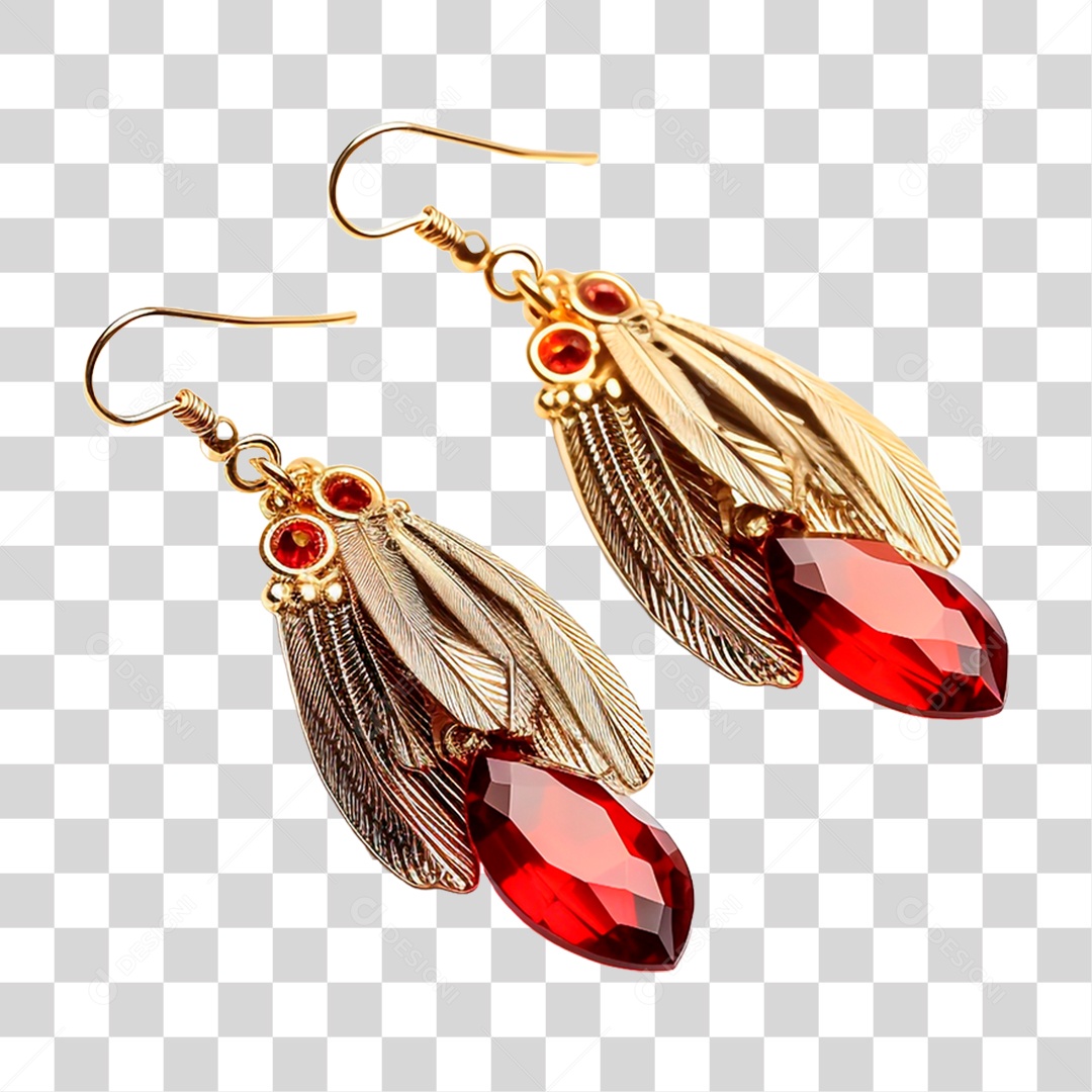 Brinco de Esmeralda PNG Transparente