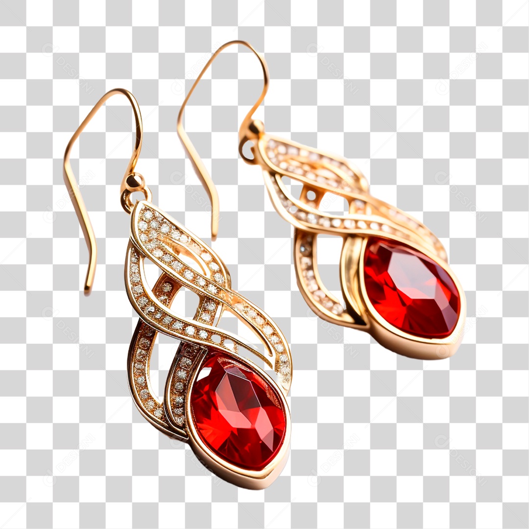 Brinco de Esmeralda PNG Transparente