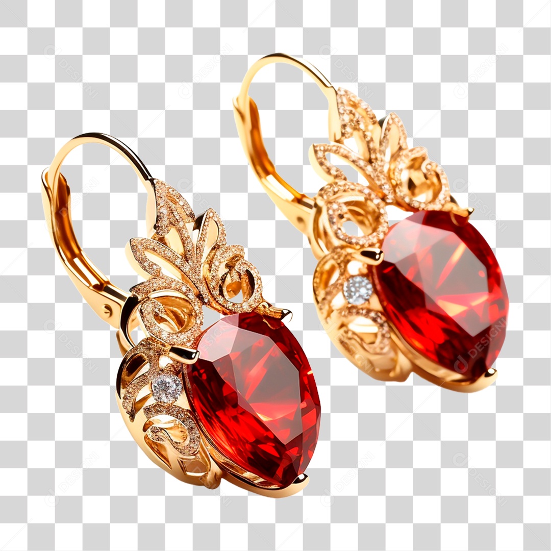 Brinco de Esmeralda PNG Transparente