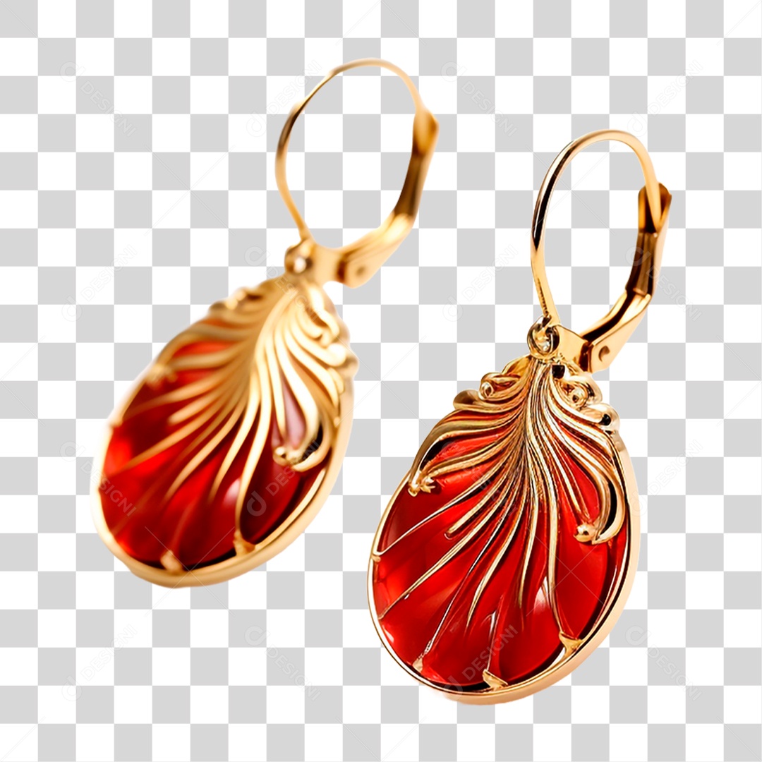 Brinco de Esmeralda PNG Transparente