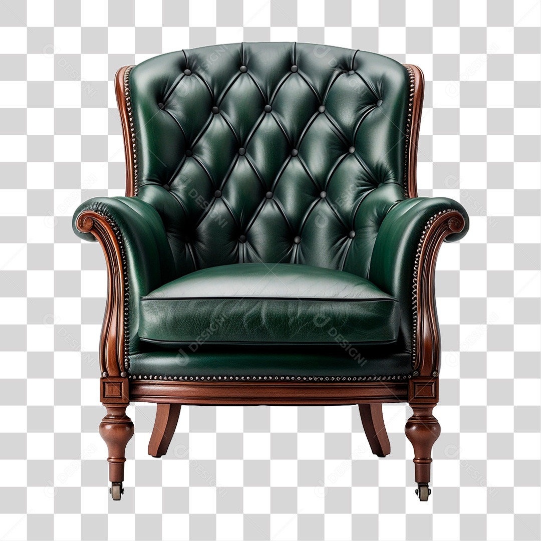 Poltrona de Couro PNG Transparente