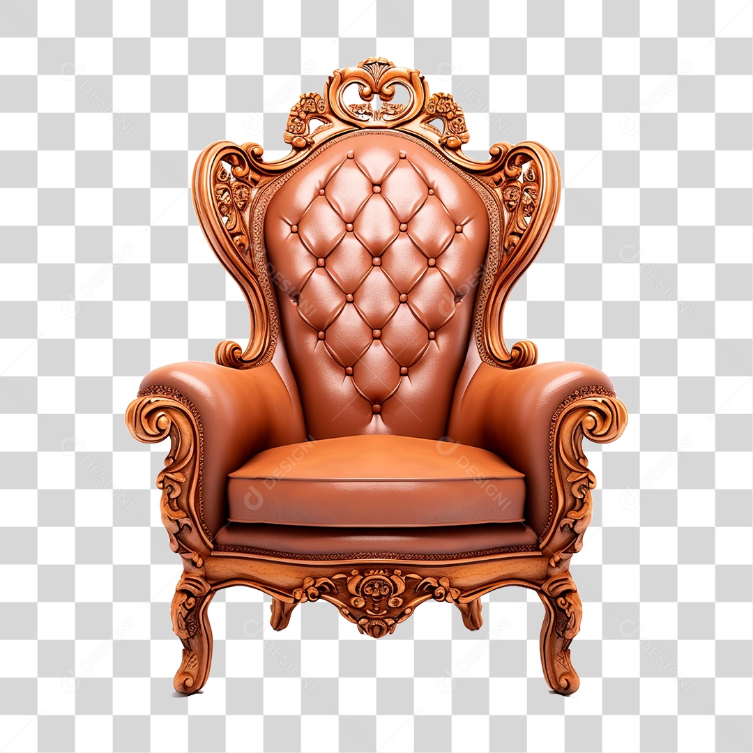 Poltrona de Couro PNG Transparente