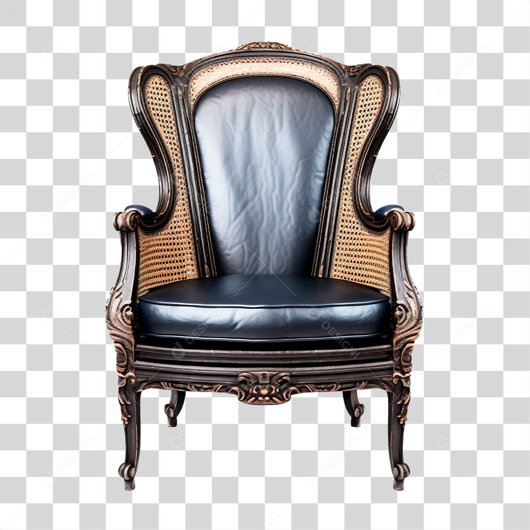 Poltrona de Couro PNG Transparente