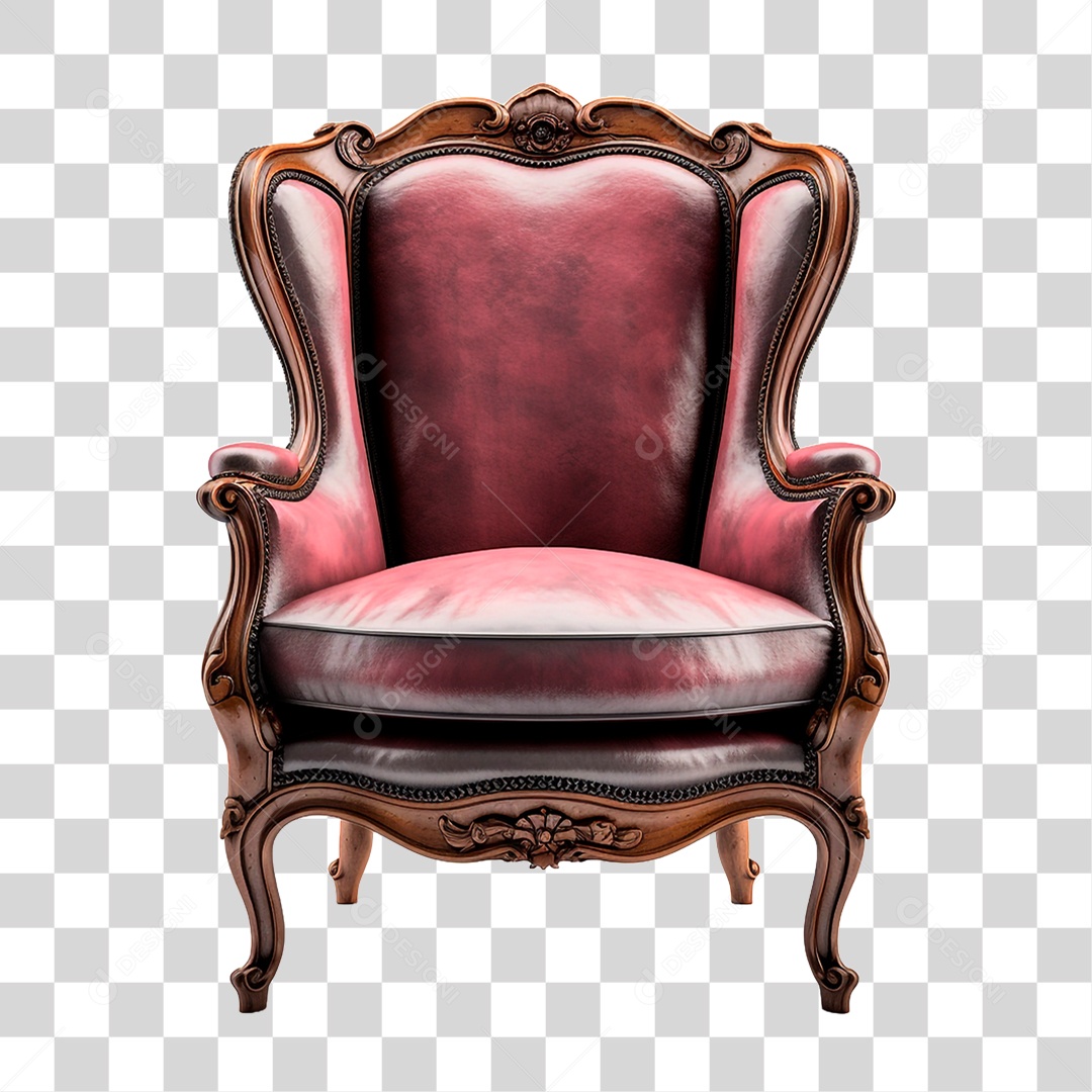 Poltrona de Couro PNG Transparente