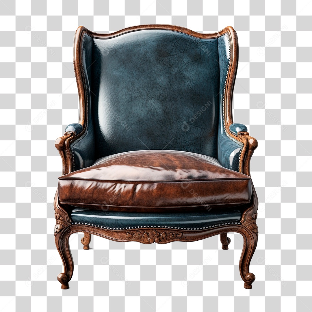 Poltrona de Couro PNG Transparente