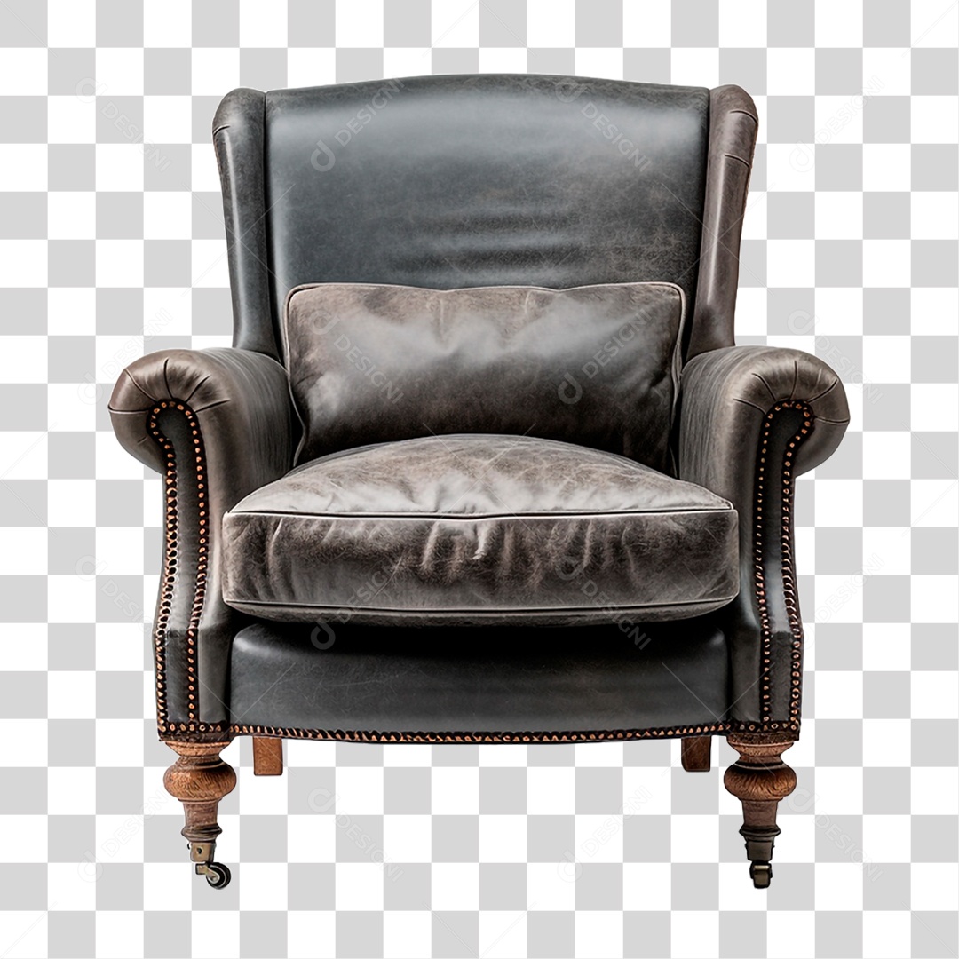 Poltrona de Couro PNG Transparente