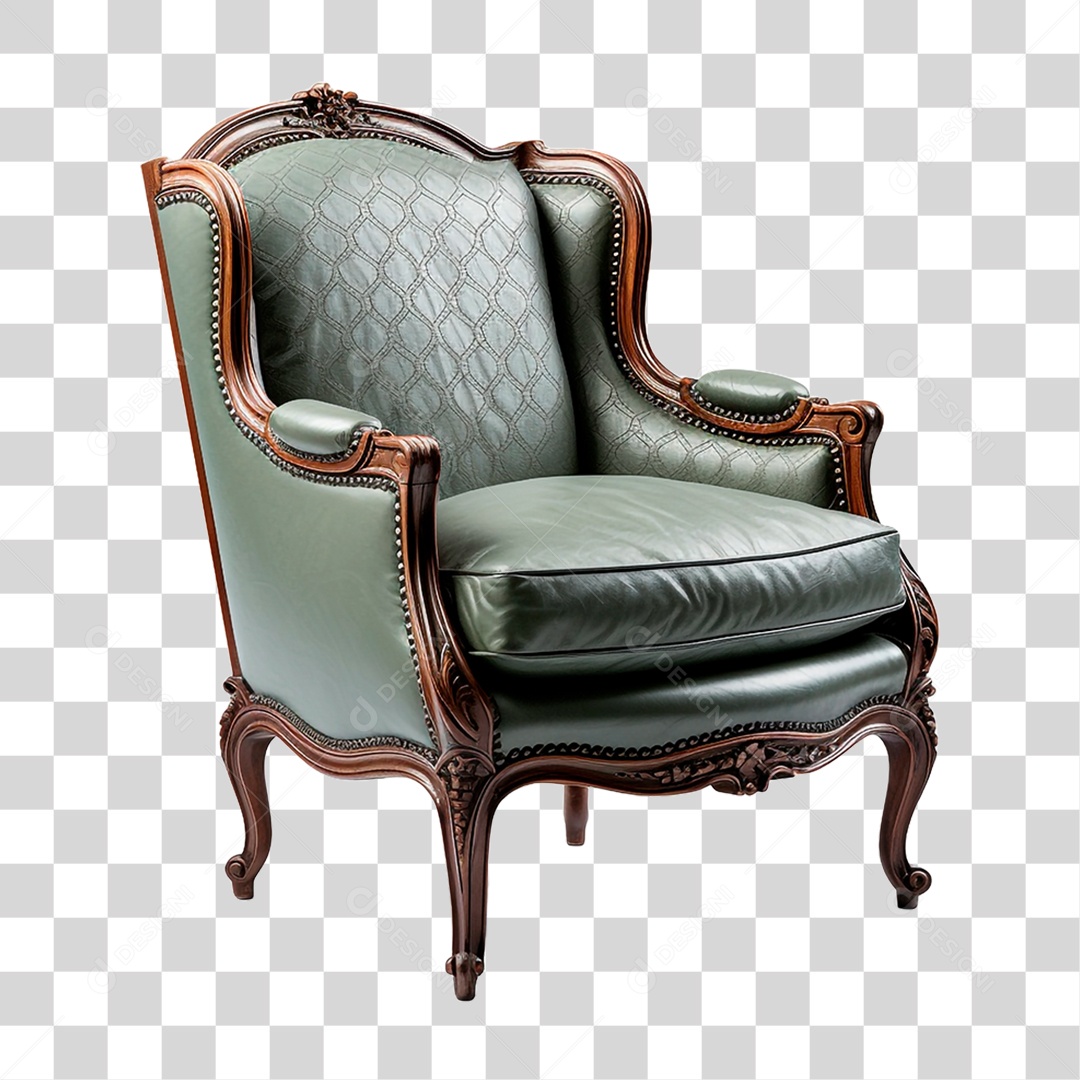 Poltrona de Couro PNG Transparente